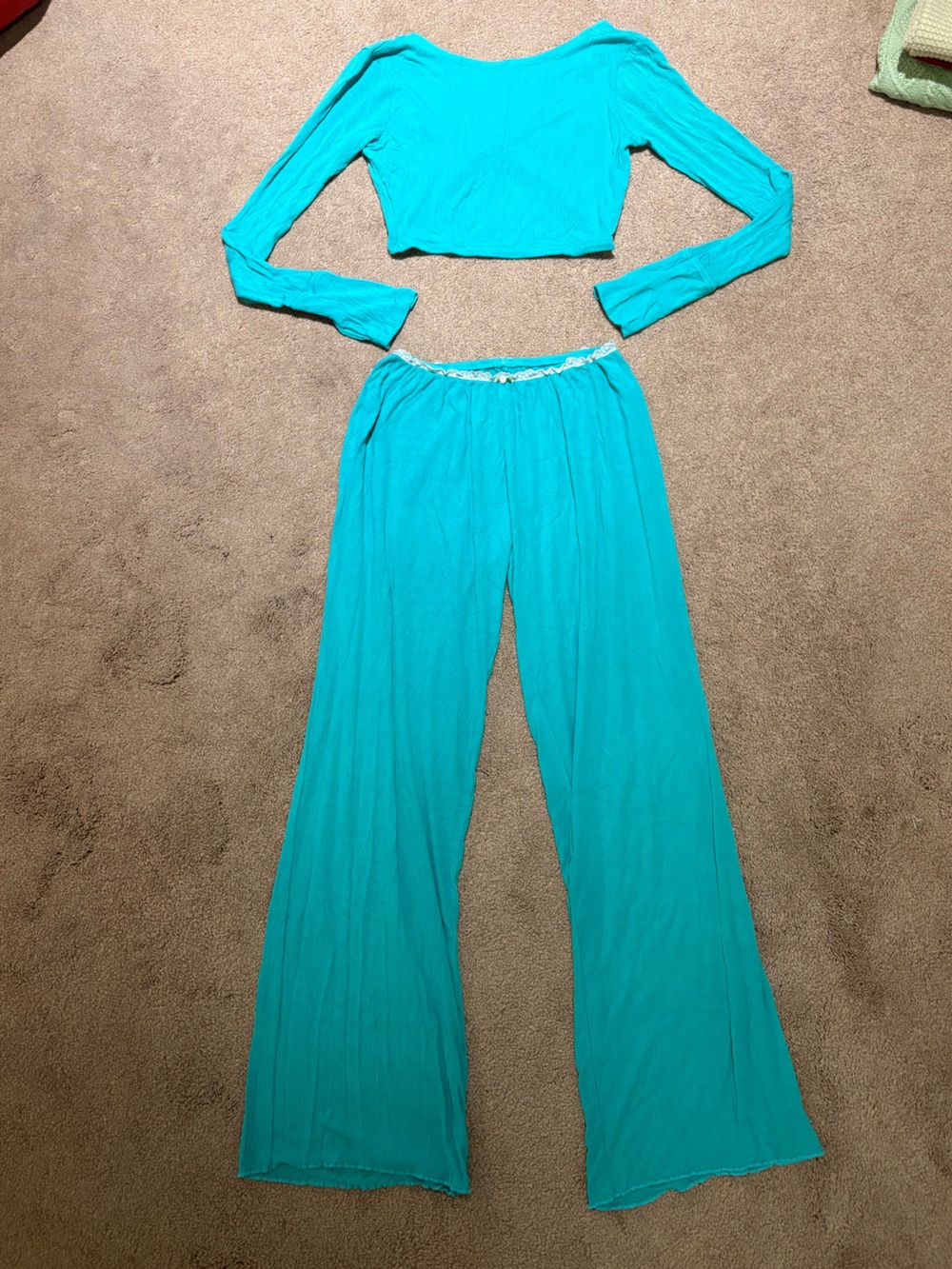 Aerie blue pj set size xs/s